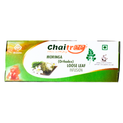 Moringa Rolled plain tea | 100 Gms | 50 Servings Approx.