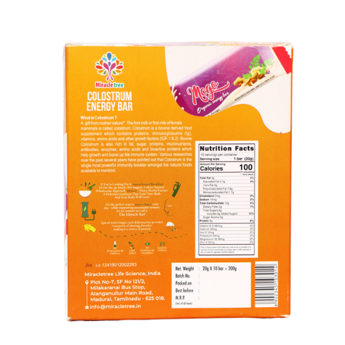 Colostrum Protein Bar | 10 Bars Per Box