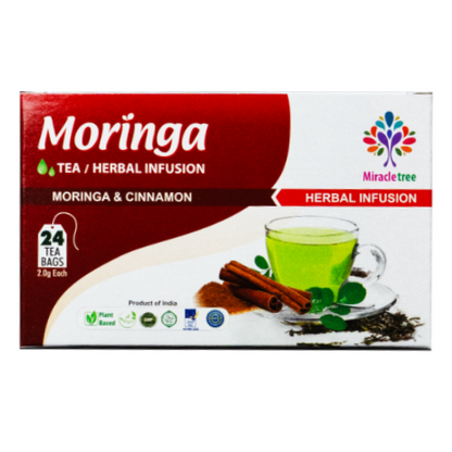 Moringa with Cinnamon Herbal Tea | 24 Tea Bags
