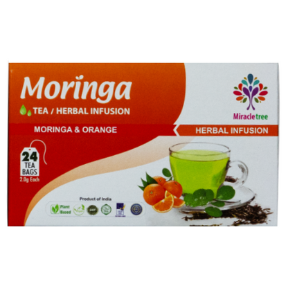 Moringa with Orange Herbal Tea | 24 Tea Bags