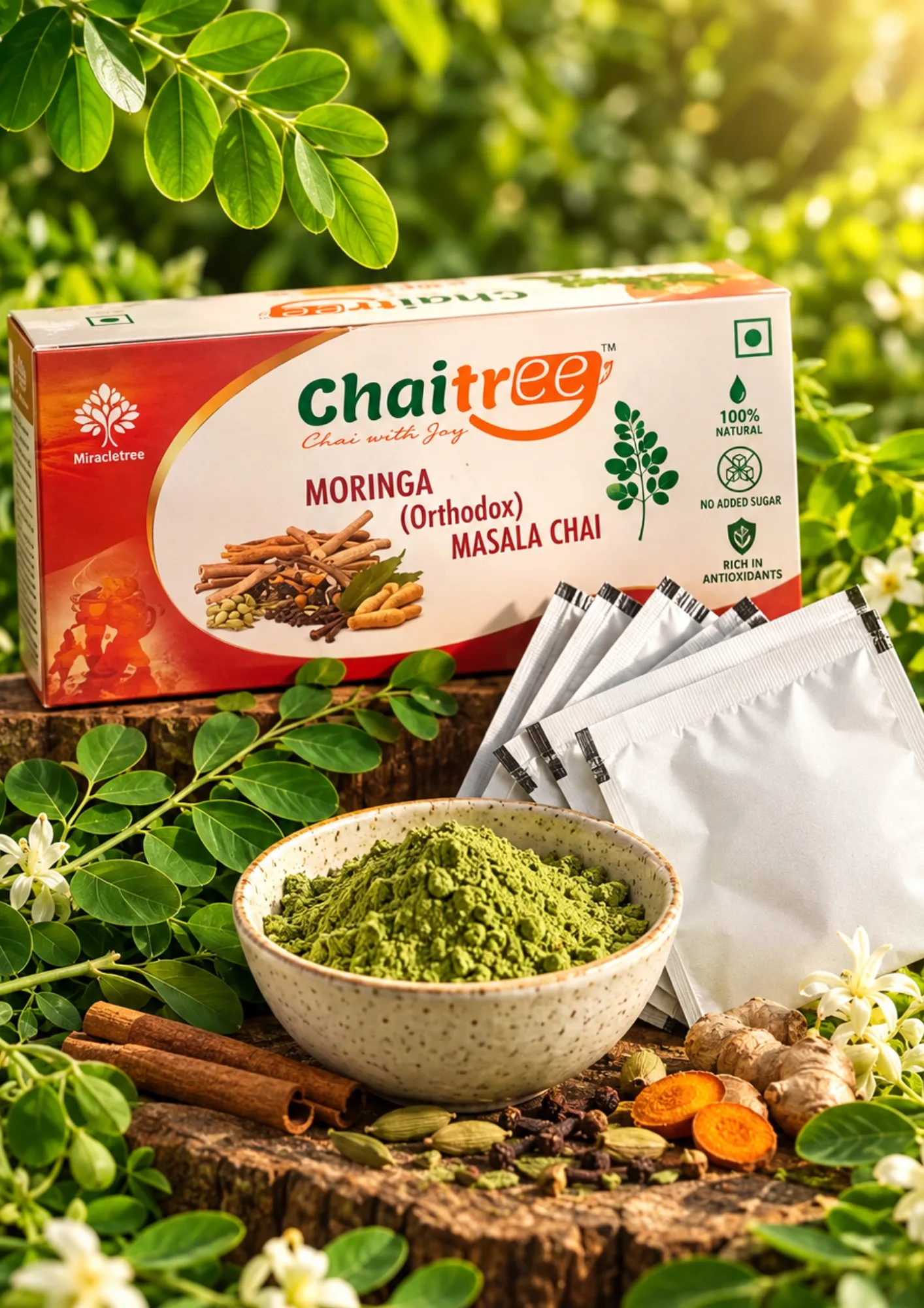 Moringa Rolled Masala Chai